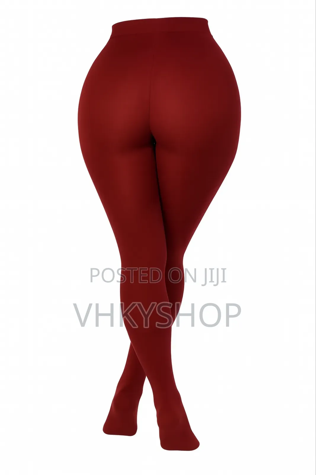 Smooth Opaque Burgundy Plain Pantyhose