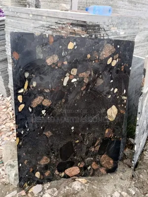 2cm Thickness Pebble Black Marble Tiles.Size:90x120cm