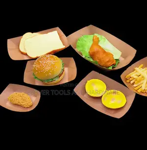 Kraft Paper Food Trays or Plates / Boat Tray Container Food Packaging