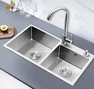 Double Bowl Stainless Handmade Kitchen Sink.
