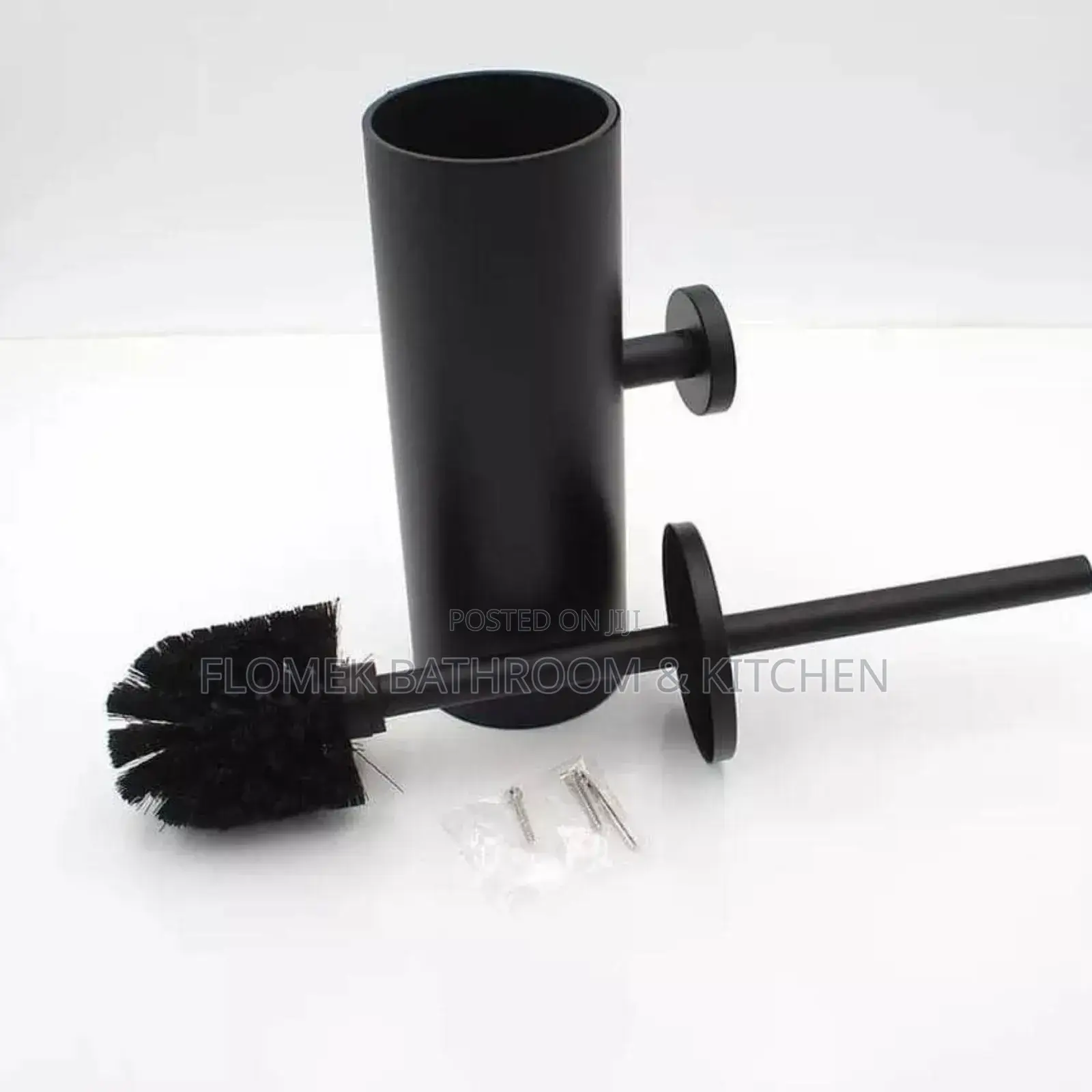 Matte Black Round Wall Hung Toilet Brush