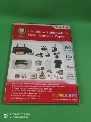 Sublimation Paper A4 Pink/Blue Back
