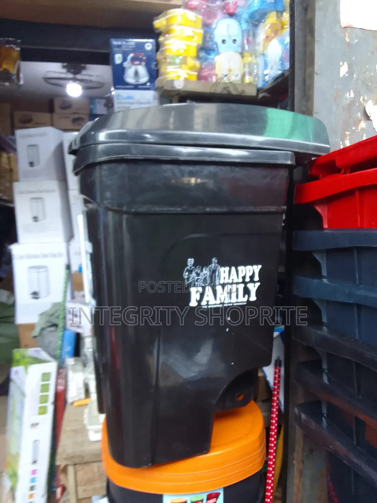 Plastic Waste Bin/Dustbin 120 Litre Black