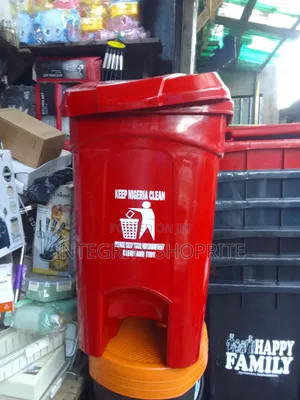 Plastic Dustbin Red 120l