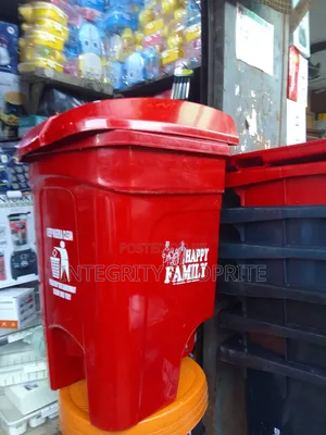 Plastic Dustbin Red 120l