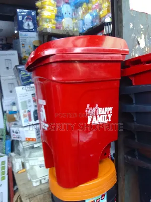 Plastic Dustbin Red 120l