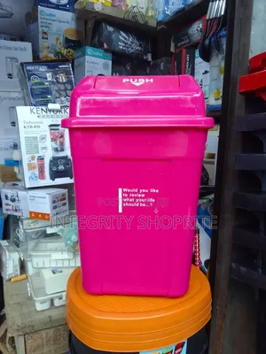 Pink Plastic Dustbin 50l