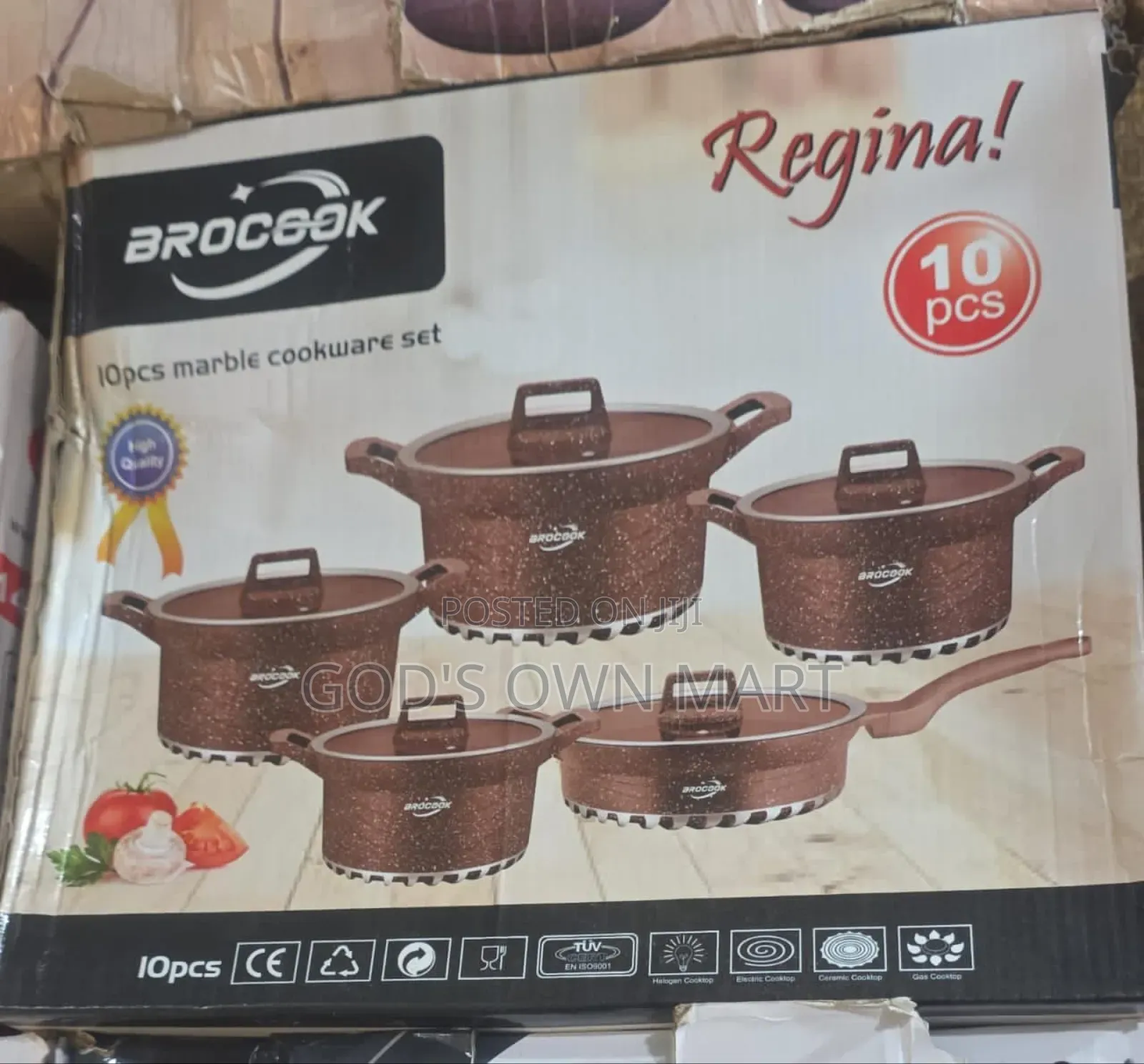 Regina 10 PCS Marble Cookware Set.