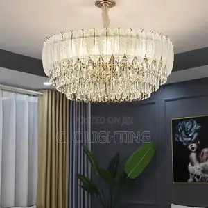 High End Luxury Creative Feather Style Led Crystal Chandelie
