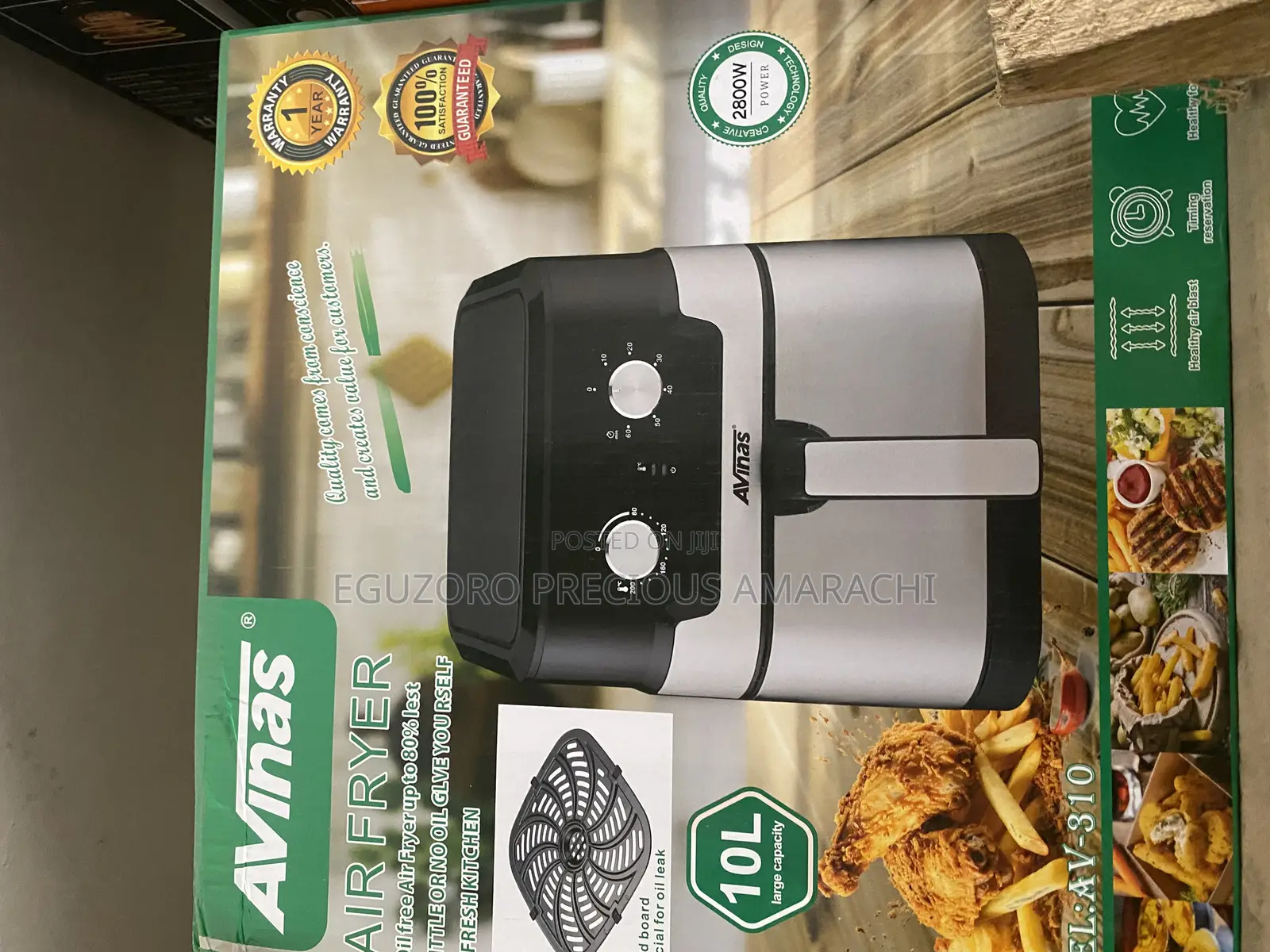 10litres Avinas Airfryer-2800watts