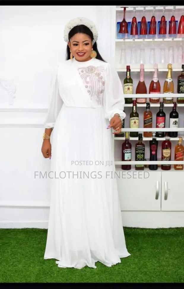 Elegant White Flowing Gown Premium Quality Perfectly Tailored for sale -   Price:  85,000 on Jiji.ng [Port-Harcourt]