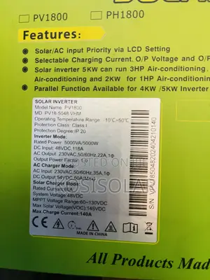 5kva 48v Must Pure Sine Wave Shybrid Inverter