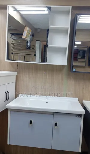 Wall Mounted Cabinet With 80cm Basin