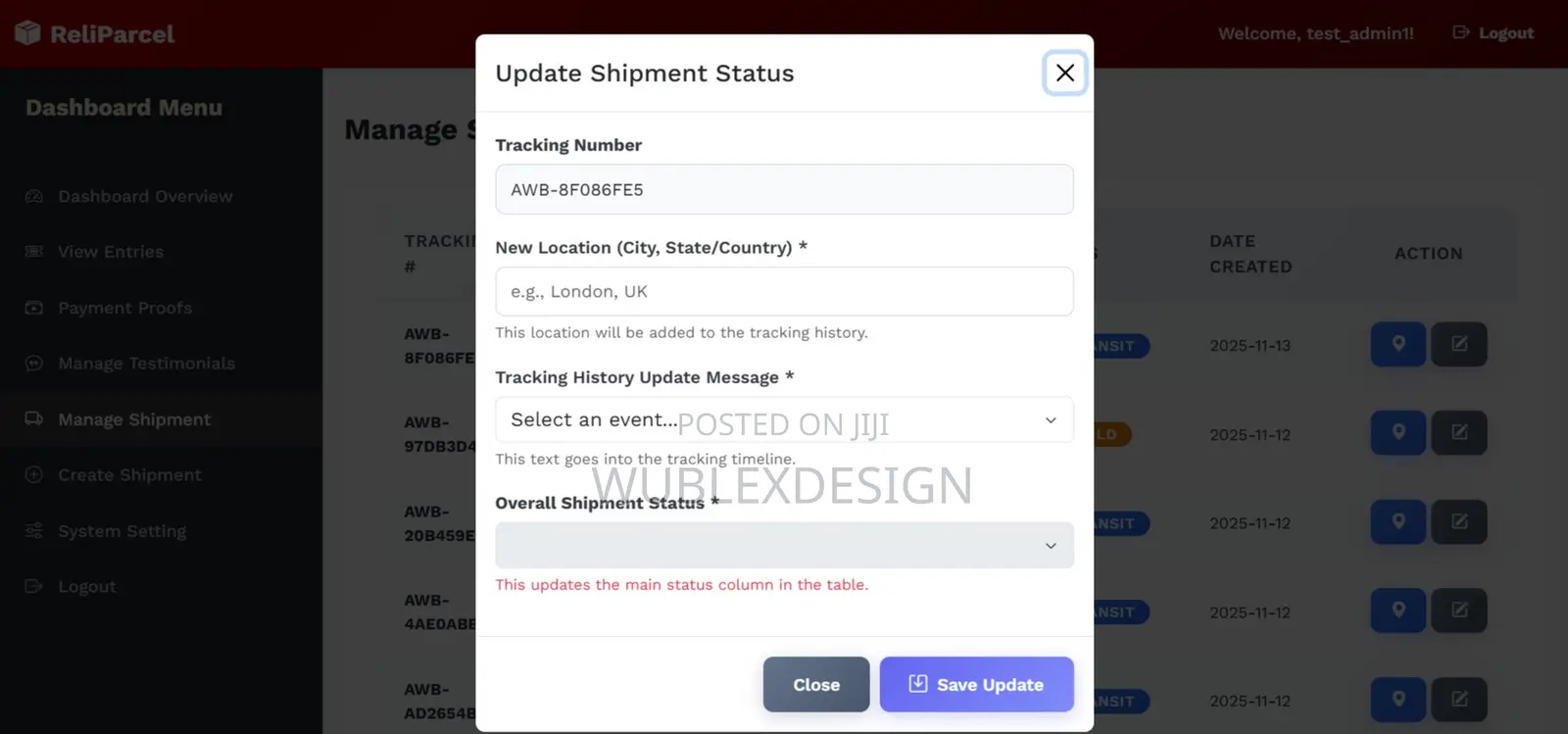 Courier Web Script - Track Parcels, Full Admin Panel, Email Alerts