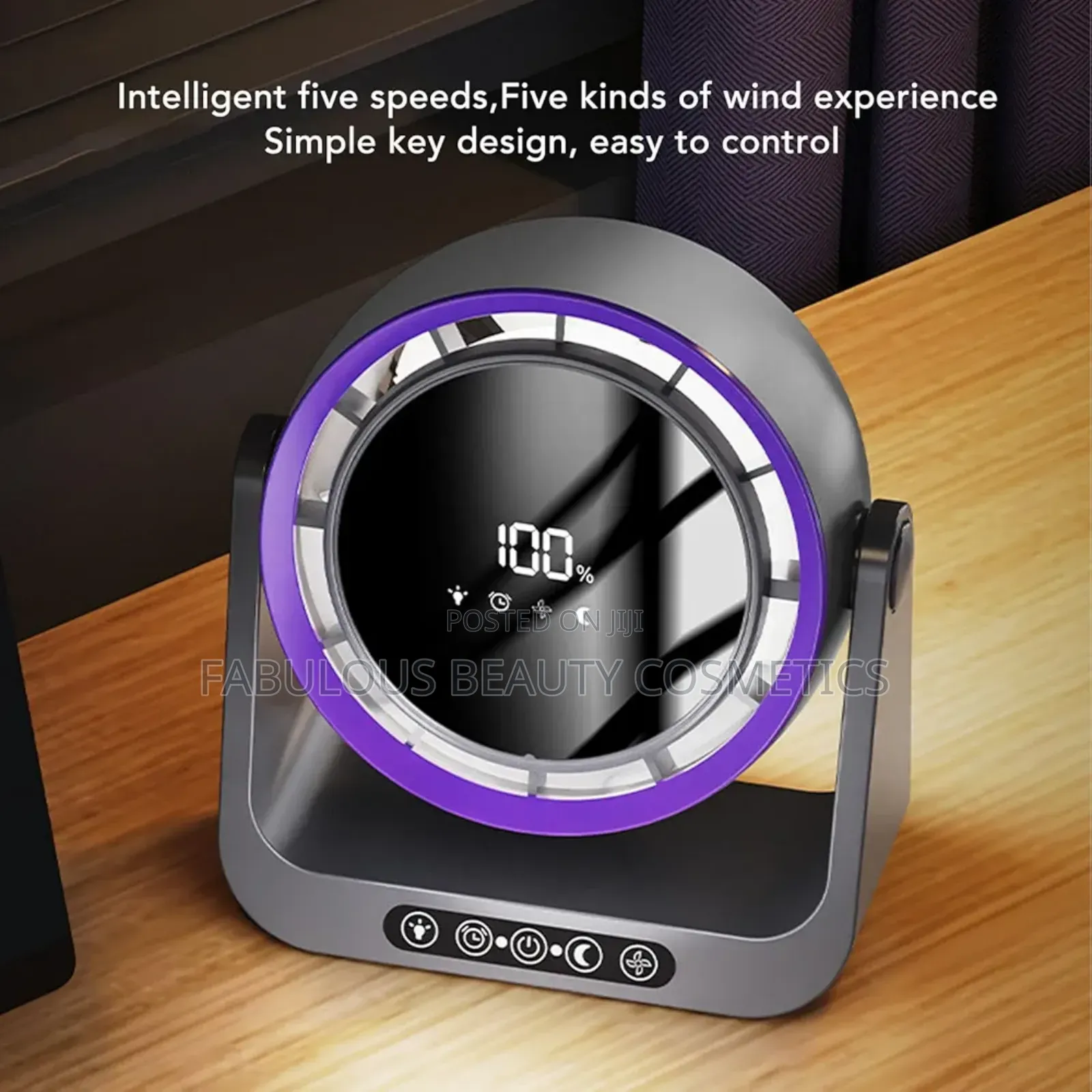 Bladeless Desk Fan, Quiet Digital Display