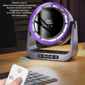 Bladeless Desk Fan, Quiet Digital Display