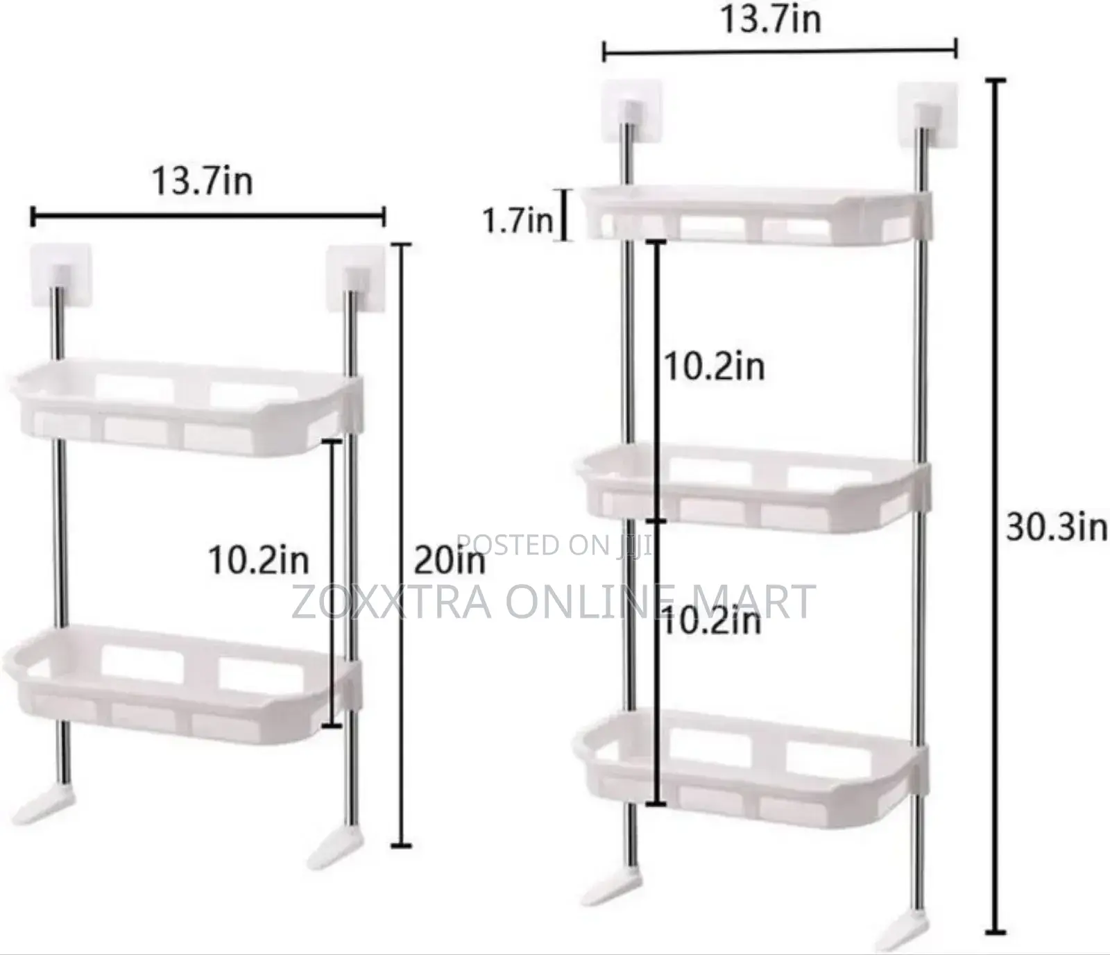 Adjustable 2 Or 3 Layer Bathroom Storage Rack