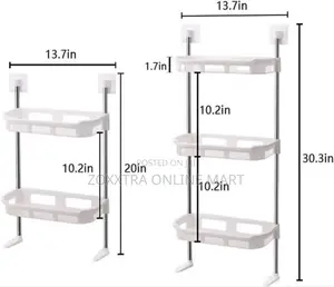 Adjustable 2 Or 3 Layer Bathroom Storage Rack