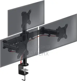 Putorsen Triple Monitor Arm, 31 Inch Tall Pole for 3 X 13"-32" Screens