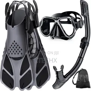 Swimming Snorkel Set Adults, Swim Googles 180 Panoramic View Anti-Fog