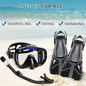 Swimming Snorkel Set Adults, Swim Googles 180 Panoramic View Anti-Fog