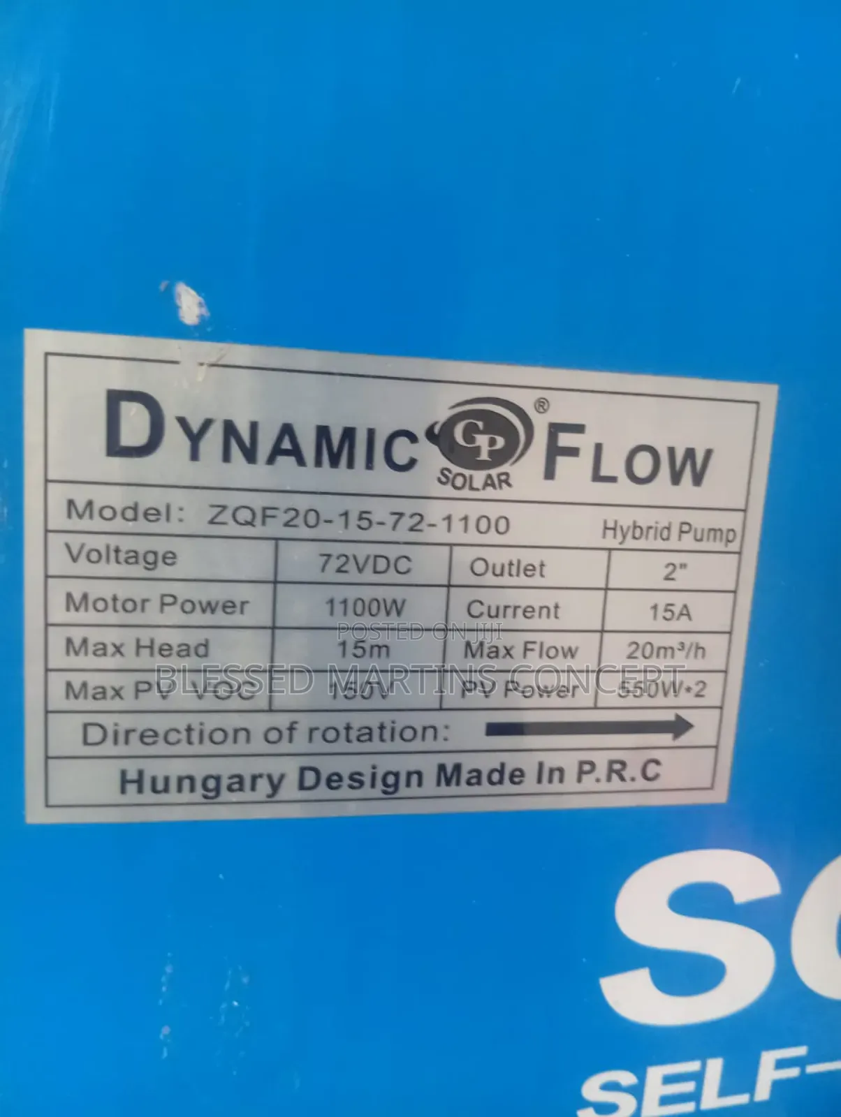 1.5hp Dc Irrigation Surface Pumping Machine
