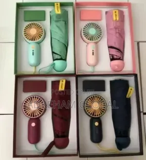 Umbrella and Fan Corporate Gift Set