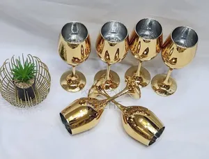 6pc Electroplated Glass Set of Cups.