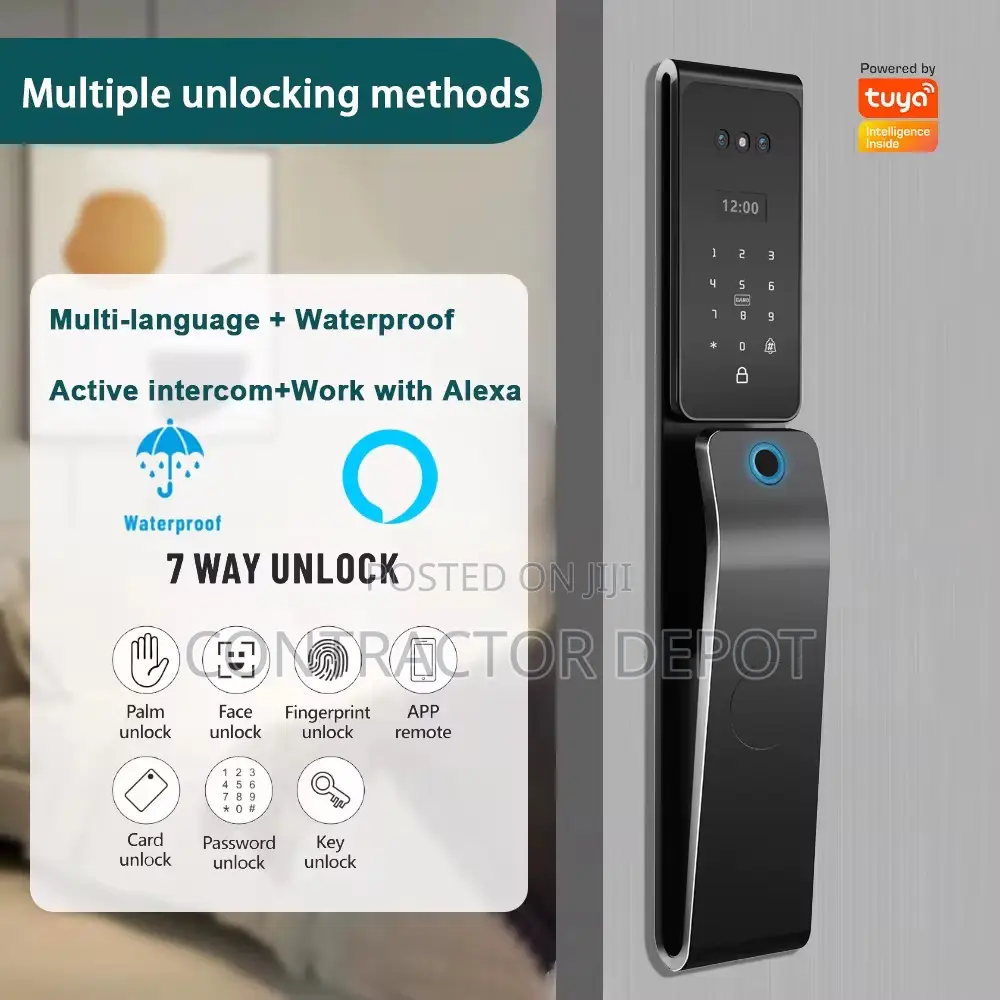 Waterproof Latest Face Realtime Active Intercom Smart Lock Fingerprint
