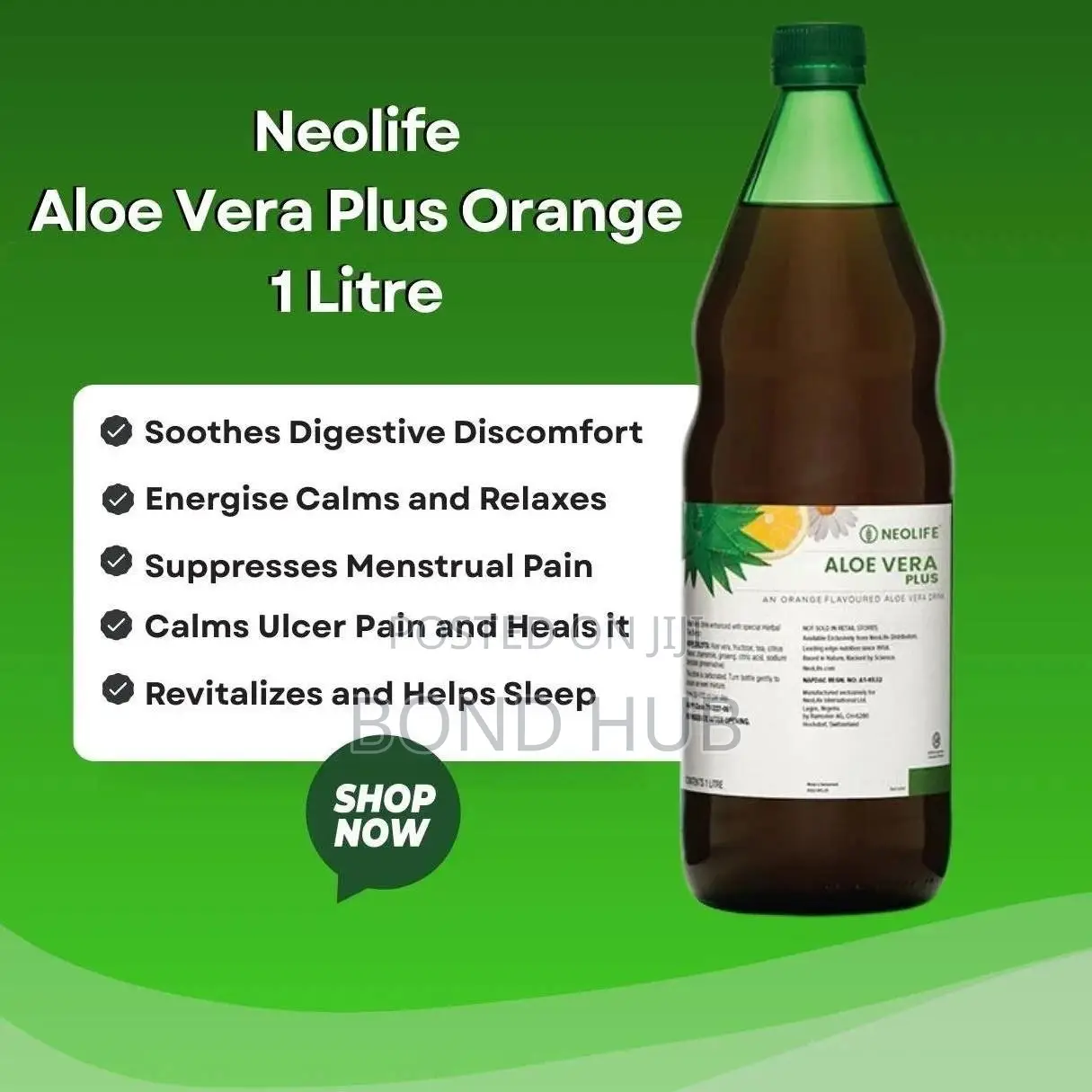 Aloe Vera Plus Orange - 1 Litre. Aloevera Refreshing, Delicious Drink