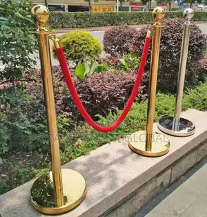 Stanchions And Velvet Ropes Crowd Control Barrier