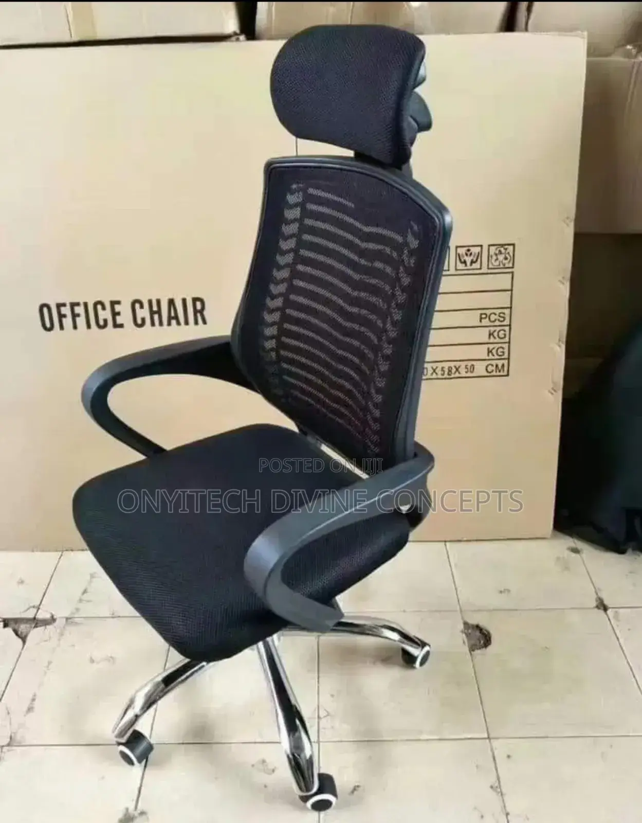 Office Net Chair With Headrest B05003
