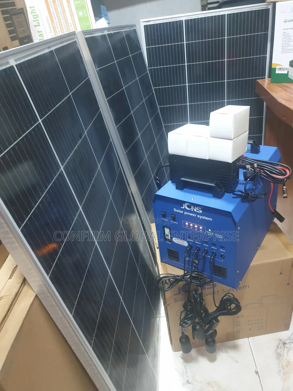 Powerful 1.8kva Solar Generator With 450watts Solar Panel and 4 Bulb