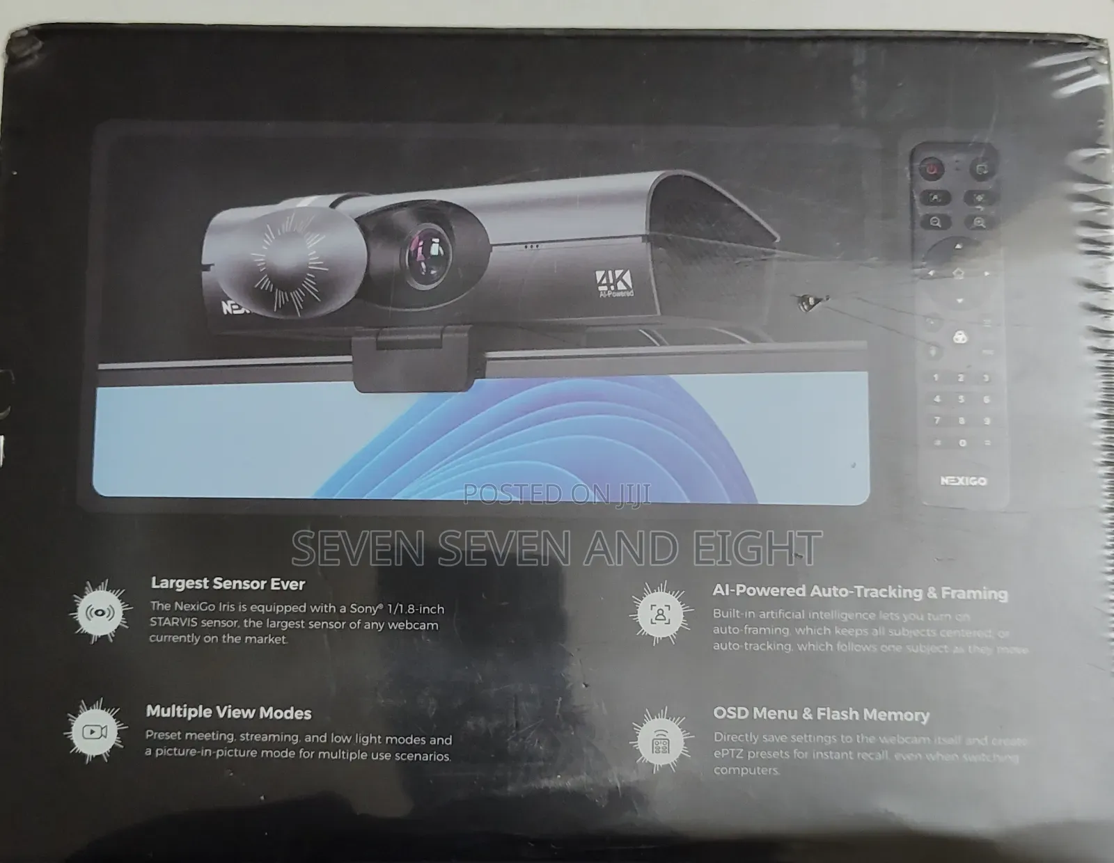 Nexigo Iris, Ai Webcam With 1/1.8" Sony_sensor for Zoom