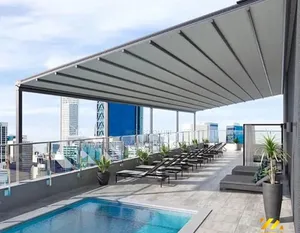 Electric Motorised Retractable Roofing For Pools, Pergola Sit Out
