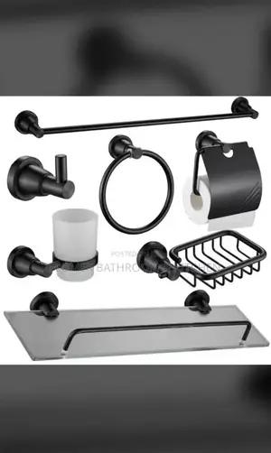 Complete Black Shower Accessories