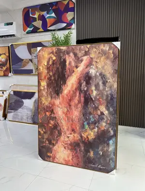Room Art Canvas Painting Nordic Cream Style Abstract Color Block Textu