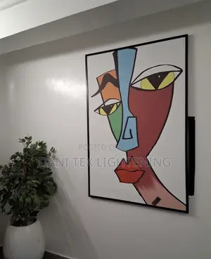 Room Art Canvas Painting Nordic Cream Style Abstract Color Block