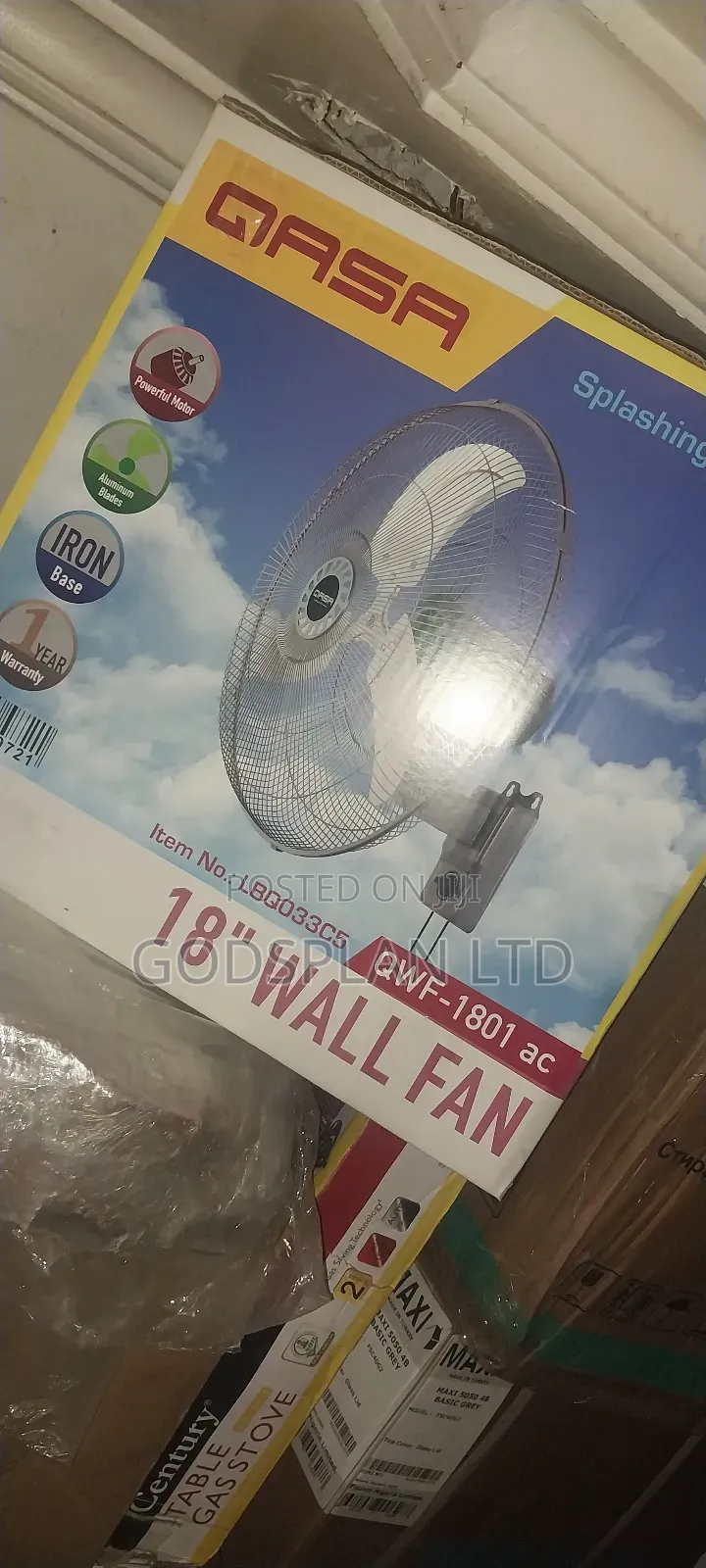 Qasa 18" Industrial Wall Fan