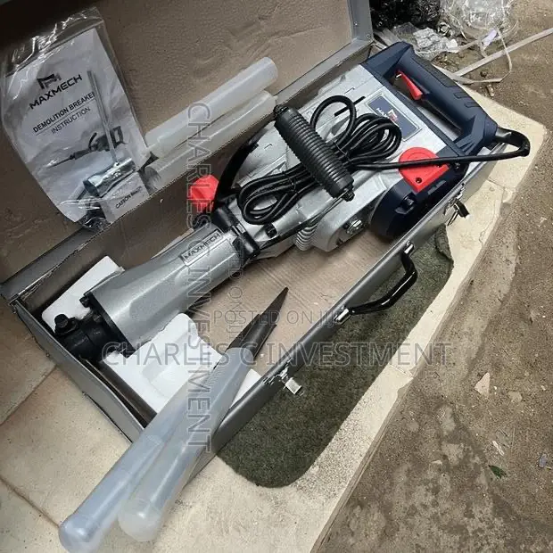 Electric Jackhammer, 1850w– Heavy-Duty Demolition Power (Maxmech)