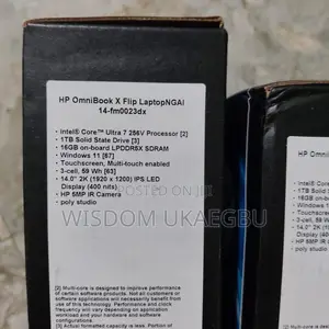 New Laptop HP OmniBook X Flip 14" 16GB Intel Core Ultra 7 SSD 1T
