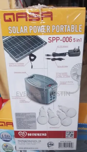 Qasa Portable Solar Generator 5in1