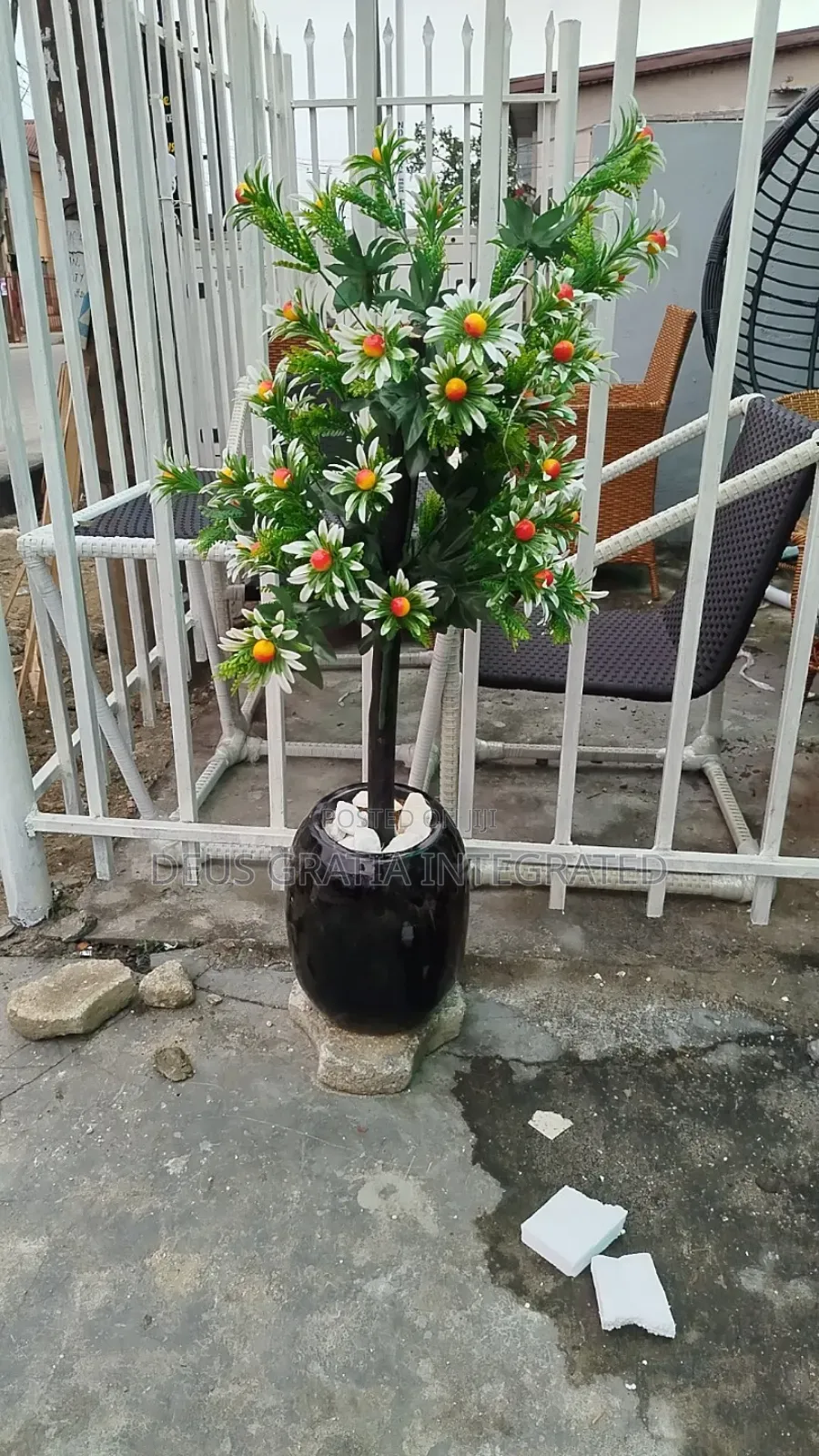 Fruit Flower Vase And Flowers