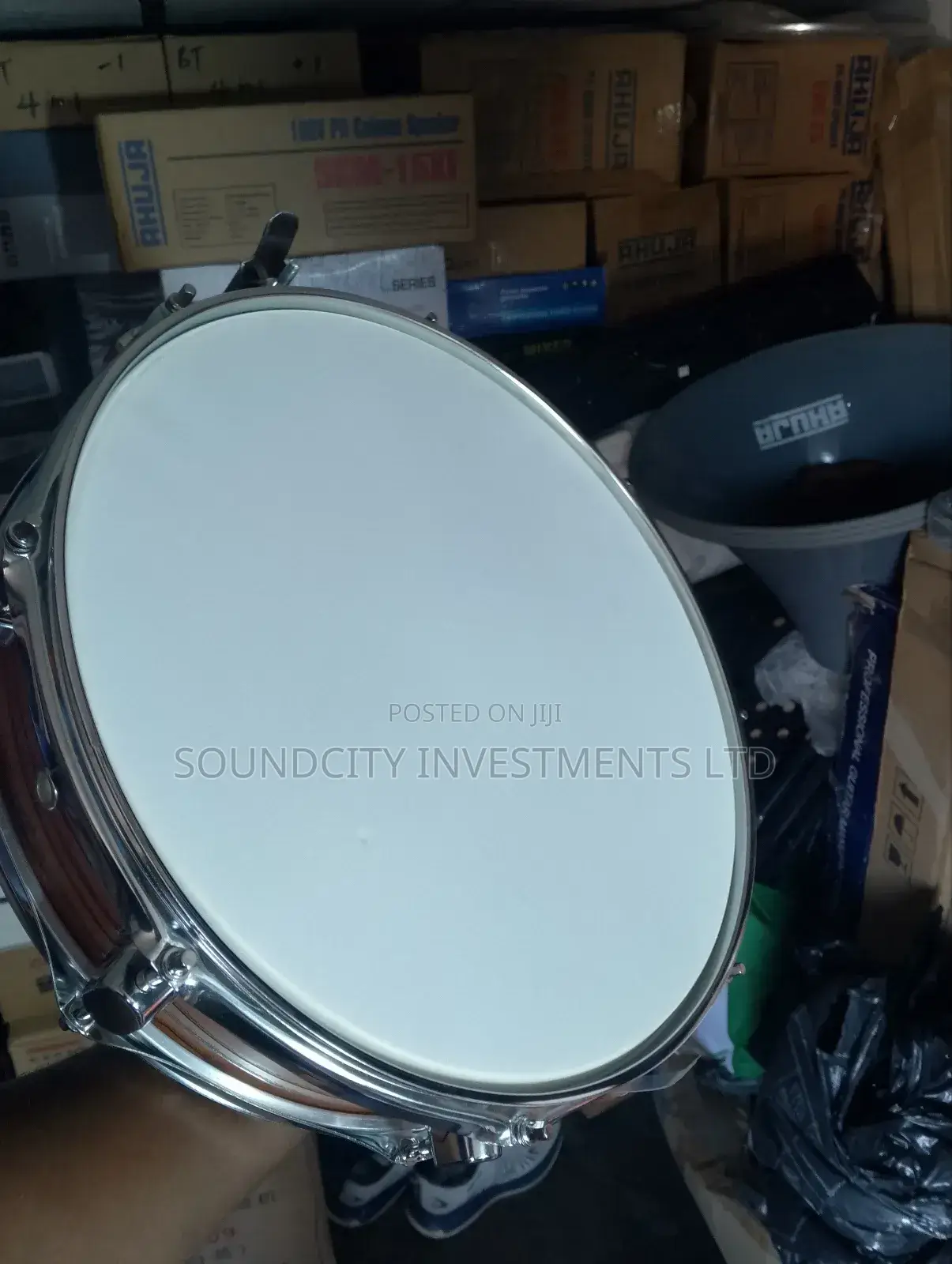 Piccolo Snare Drum With Drum Stick And Strap.