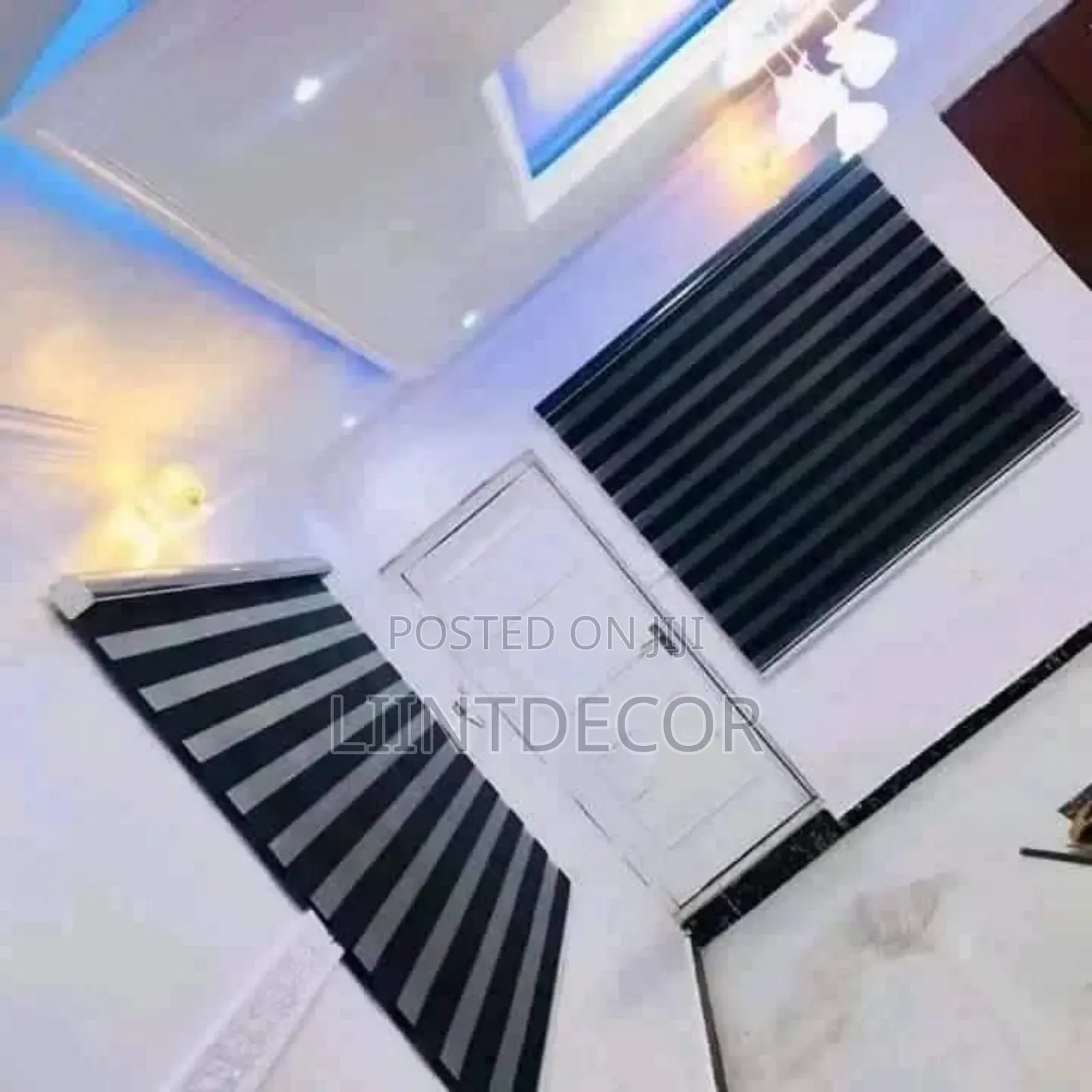 Plain Black Window Blind