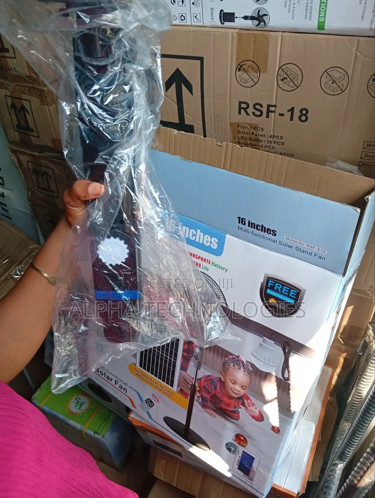 Solar Fan With Remote and Bulb