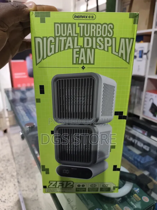REMAX ZF12 デュアルターボファン Remax Zf12 Dual Turbos Digital Display Fan - DGS Store ▷ Price