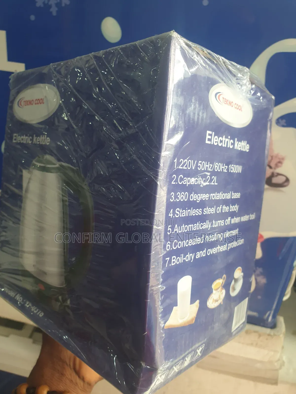 Teknocool Yf-0318 Electric Kettle 2.2l Capacity