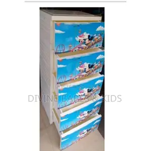 Character Baby Plastic Wardrobe - 5 Layers-Multicolor