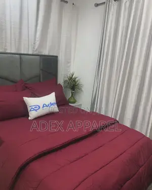 Plain Turkey Maroon 6/6 Duvet Set (Duvet, Bedsheet,4pillowcases)